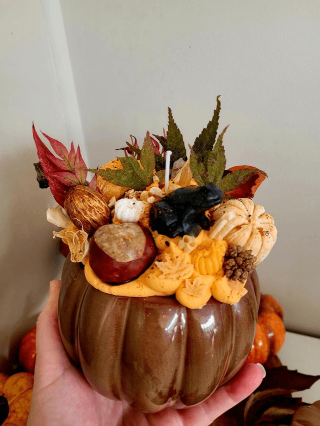 La Bougie XXL Citrouille et sa grenouille