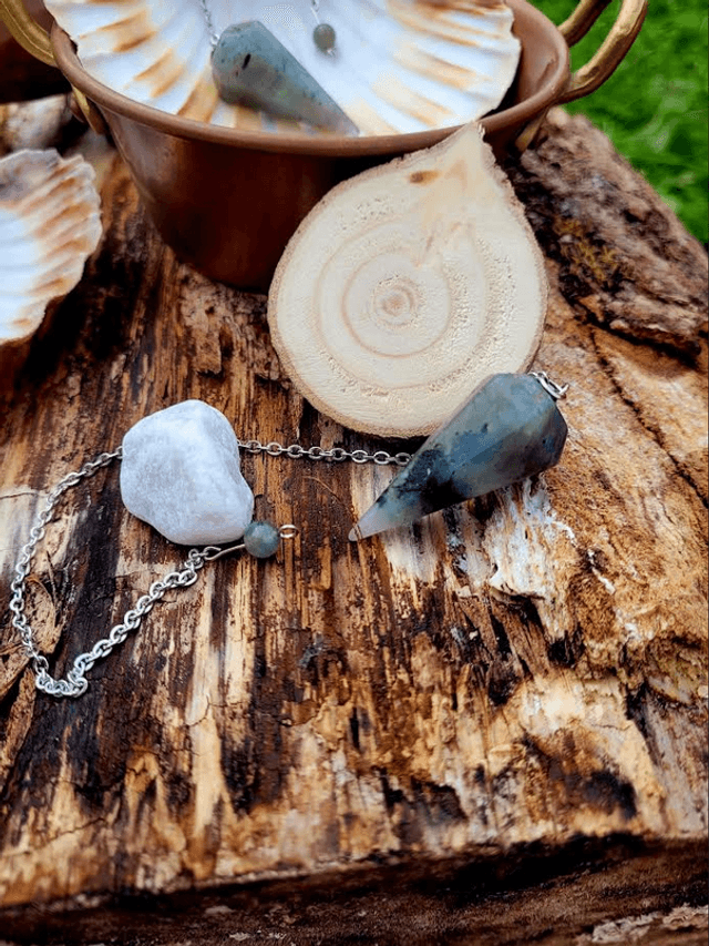 Pendule en pointe - Labradorite 3.5cm (à l'unité)