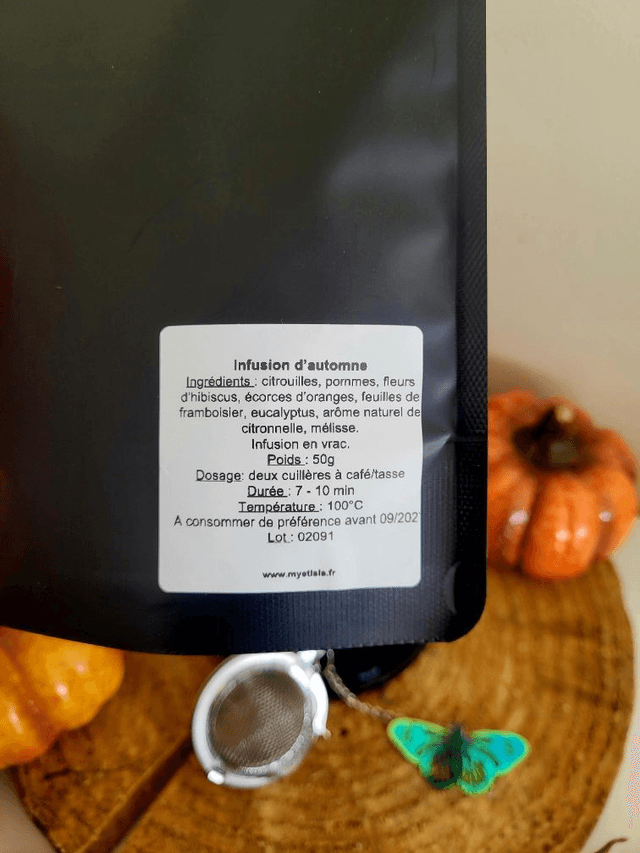 Lot infusion, sa tasse, sa boule à thé avec breloque papillon