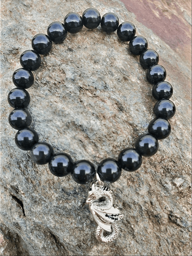Bracelet obsidienne dragon