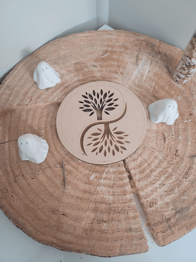 Arbre de vie sculptée bois - 10cm